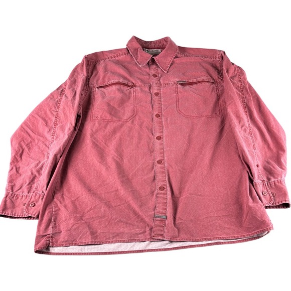 Columbia Other - Columbia Vertex Men's XL Red Fishing Shirt Long Sleeve Zip Chest Pockets